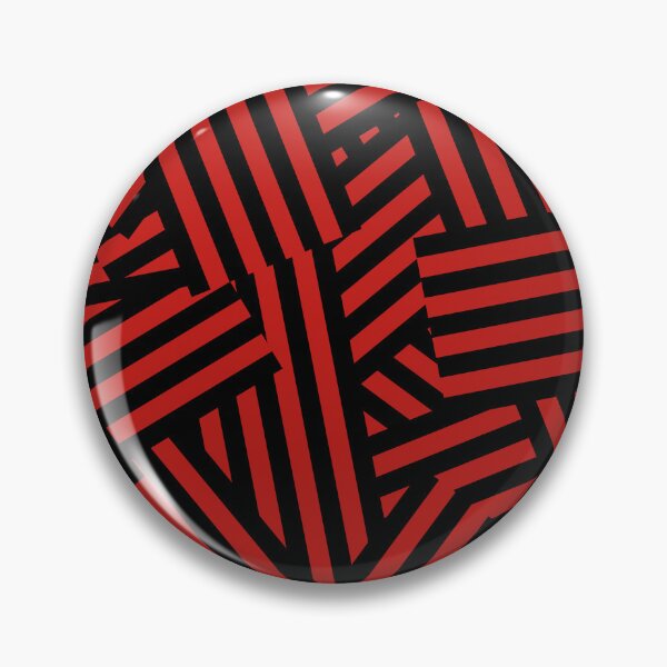 Item preview, Red and black geometric stripes patchwork designed and sold by reka88.
