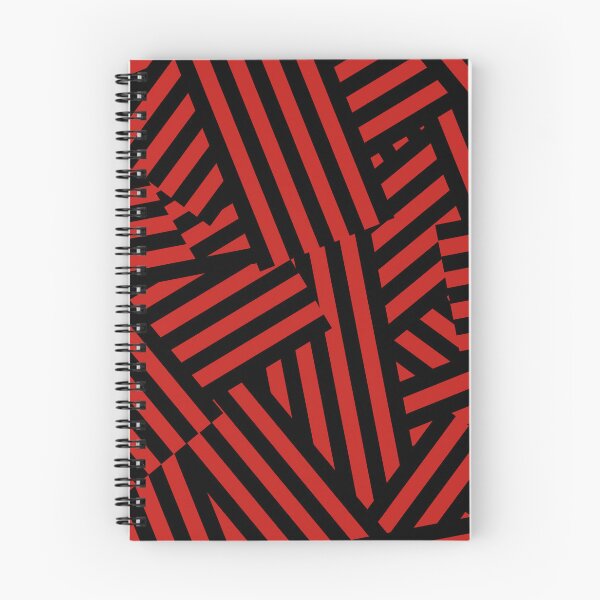 Item preview, Red and black geometric stripes patchwork designed and sold by reka88.
