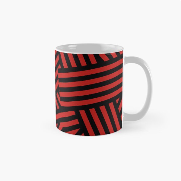 Item preview, Red and black geometric stripes patchwork designed and sold by reka88.