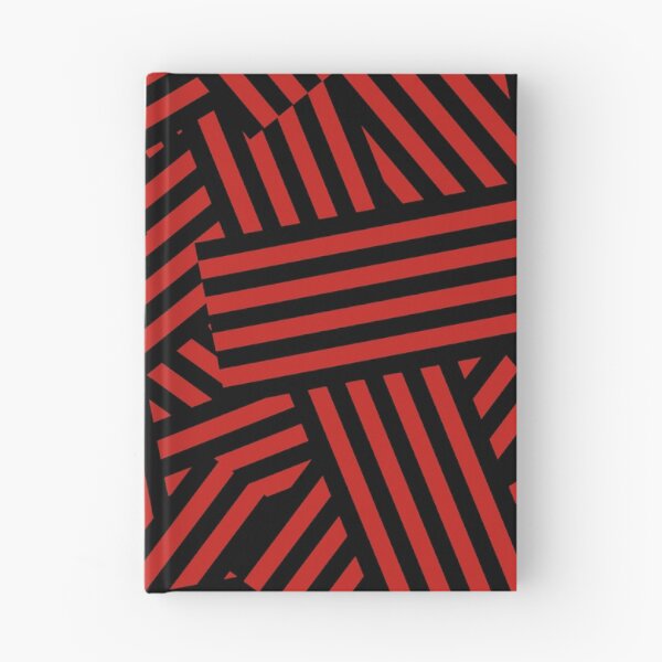 Item preview, Red and black geometric stripes patchwork designed and sold by reka88.