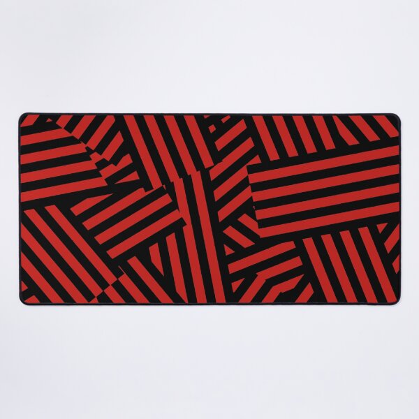 Item preview, Red and black geometric stripes patchwork designed and sold by reka88.
