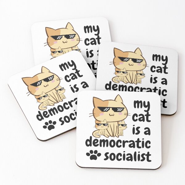 Item preview, my cat is a democratic socialist : meme cat designed and sold by MokonoKokoro.