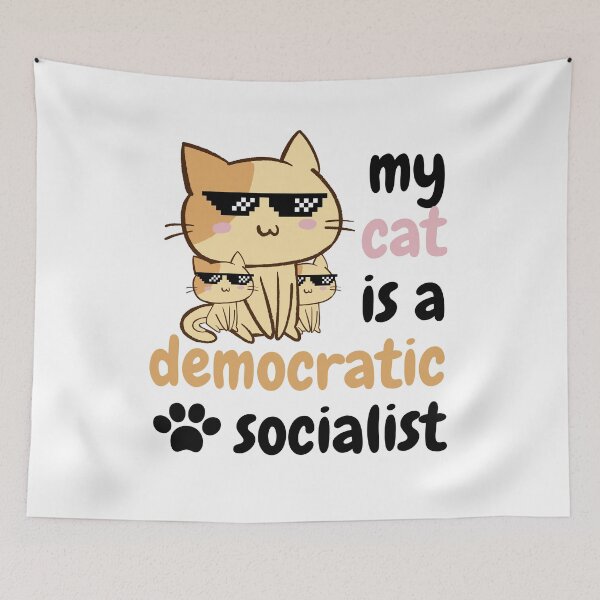Item preview, my cat is a democratic socialist : meme cat designed and sold by MokonoKokoro.