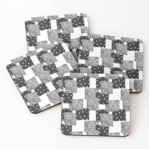 Item preview, Cute black and white patchwork designed and sold by reka88.