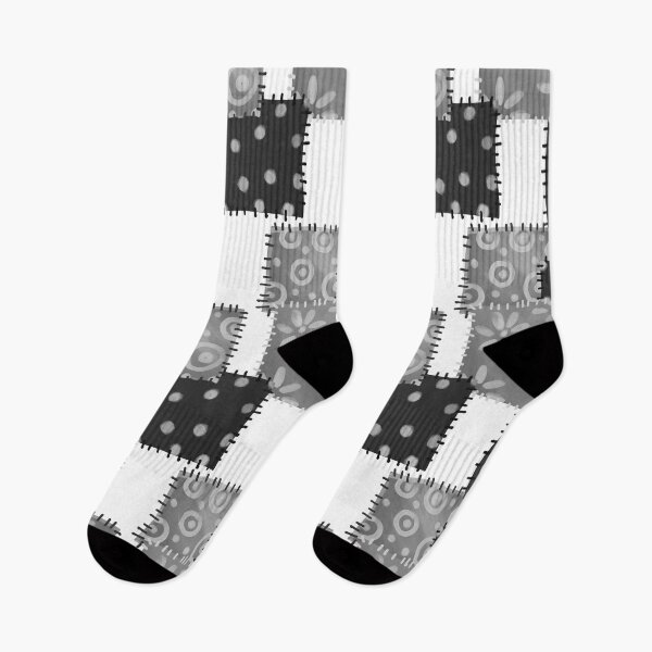 Item preview, Cute black and white patchwork designed and sold by reka88.