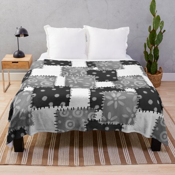 Item preview, Cute black and white patchwork designed and sold by reka88.