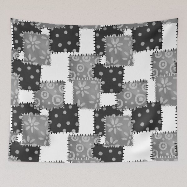 Item preview, Cute black and white patchwork designed and sold by reka88.