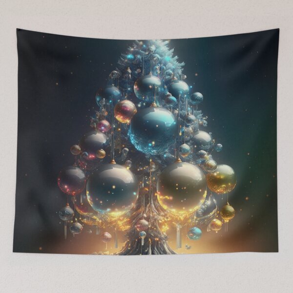 Item preview, Christmas illustration huge xmas balls tree designed and sold by XmasPatterns.