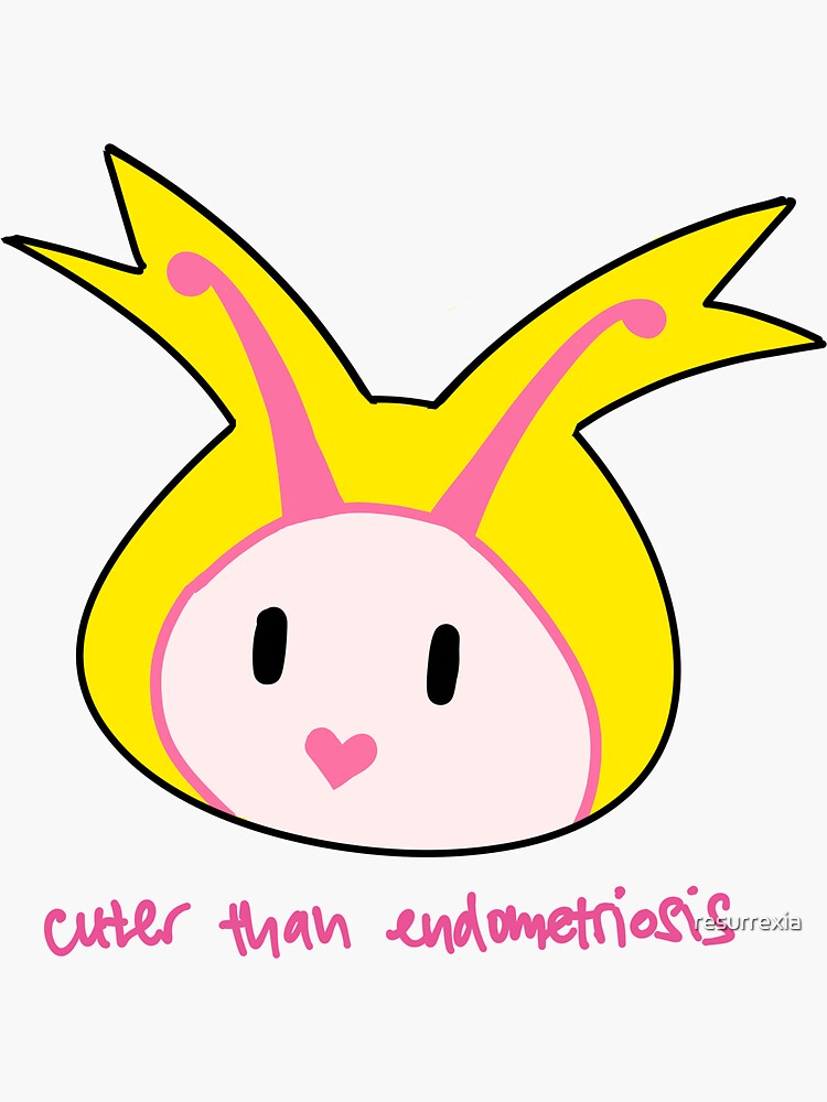 Thumbnail 3 of 3, Sticker, cuter than endometriosis designed and sold by resurrexia.