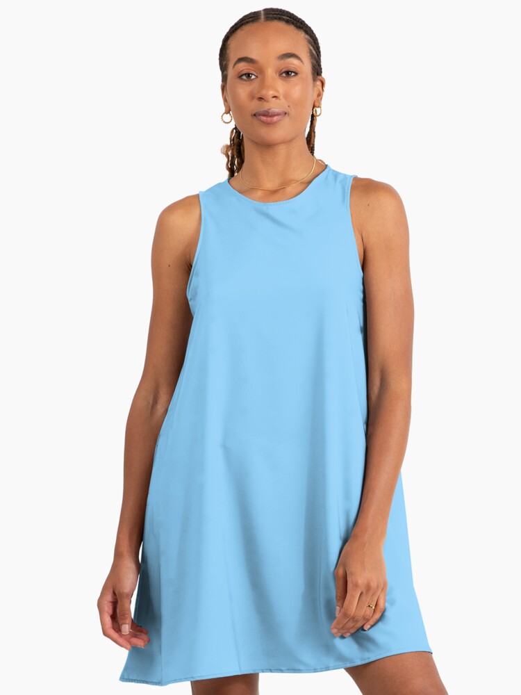 PLAIN SOLID LIGHT BLUE-100 BLUE SHADES ON OZCUSHIONS ON ALL PRODUCTS " A-Line Dress for Sale by ozcushions | Redbubble PLAIN SOLID LIGHT BLUE-100 BLUE SHADES ON OZCUSHIONS ON ALL PRODUCTS " A-Line Dress for Sale by ozcushions | Redbubble