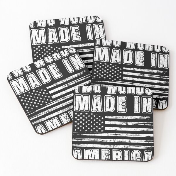 Item preview, Two Words Made in America Political  designed and sold by HomeCoquette.