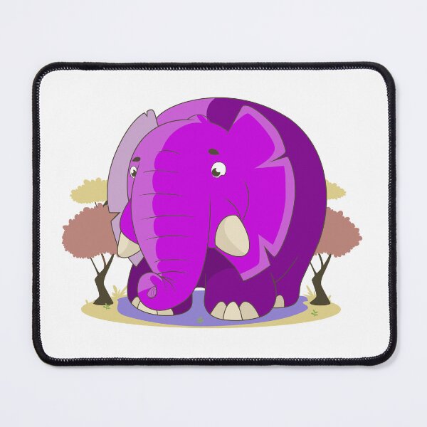 Item preview, Funny cartoon style fat, purple elephant designed and sold by janesg.