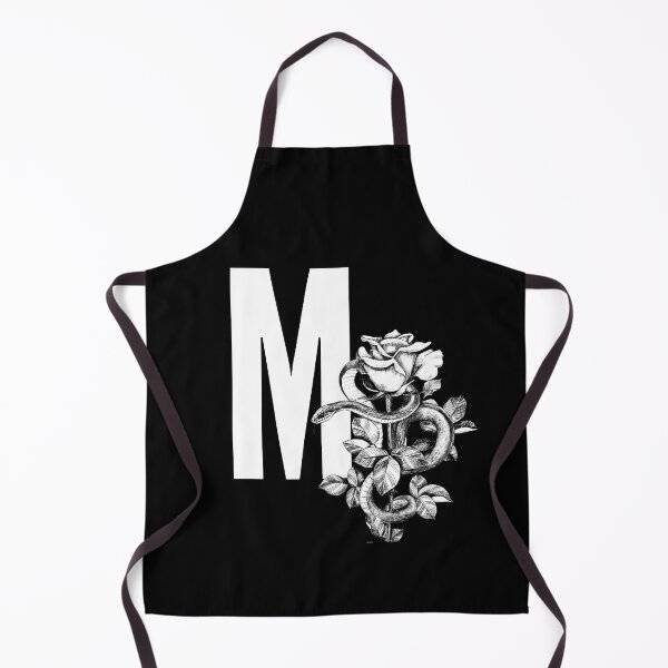 Item preview, M Botanical Monogram. Peony snake floral letter designed and sold by Emotionsy.