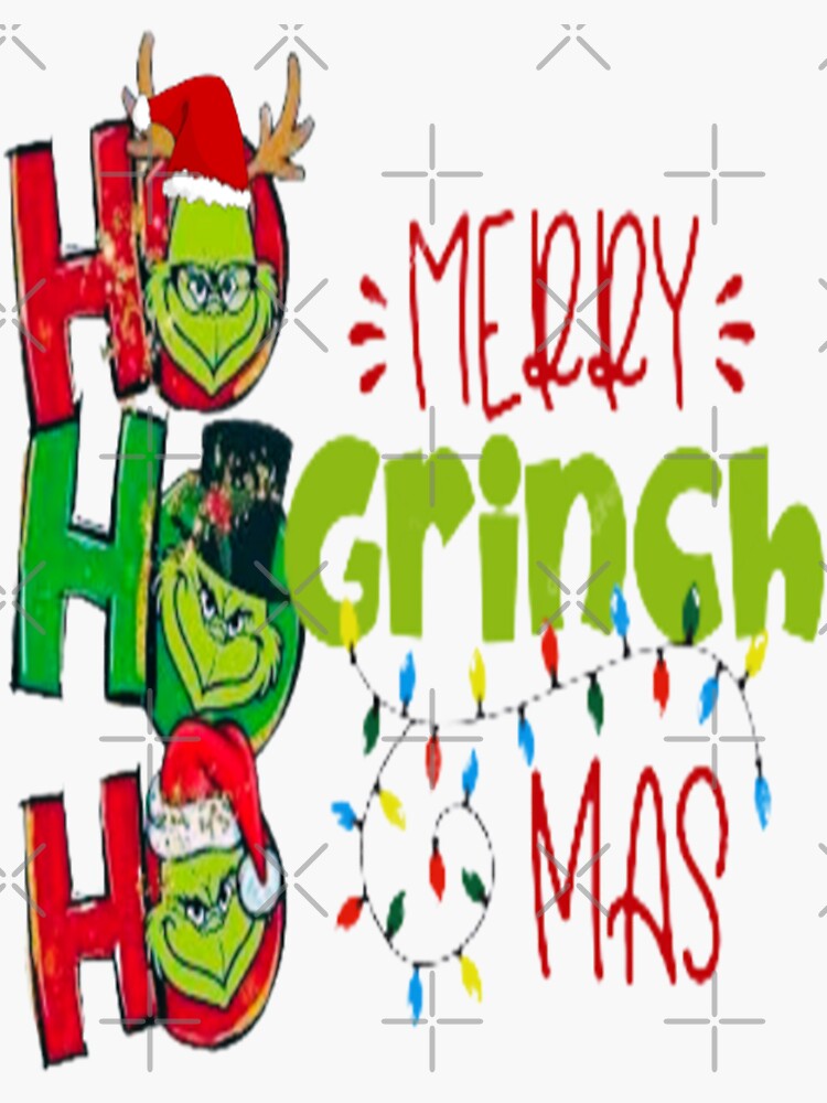 Ho Ho Ho Grinch Santa Christmas PNG, Grinch Christmas PNG, Christmas P