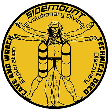 Artwork thumbnail, Technical Sidemount Leonardo Design (yellow background) by andydavistech
