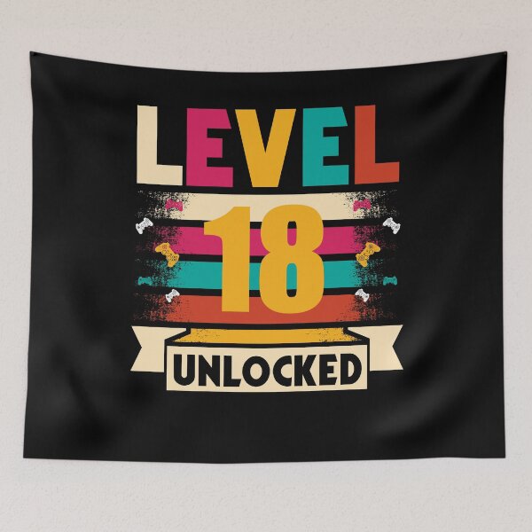 Item preview, 18 Birthday Gift Level 18 Unlocked designed and sold by 1681830934131.