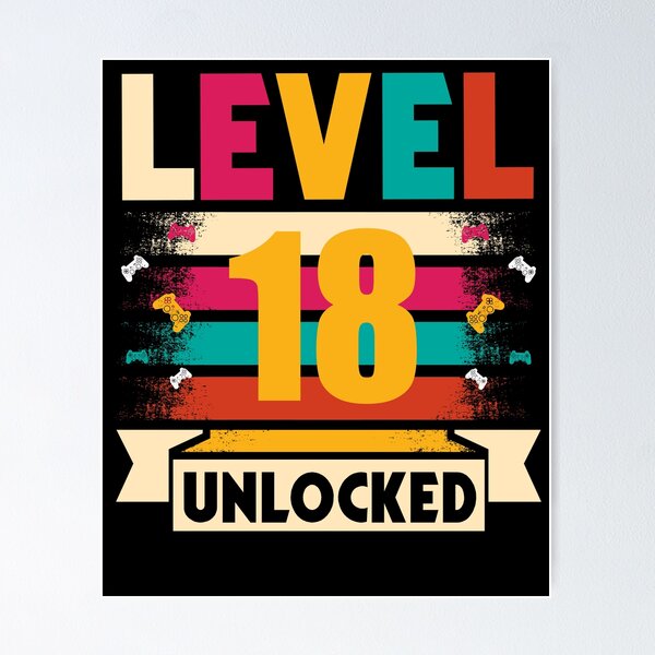 Item preview, 18 Birthday Gift Level 18 Unlocked designed and sold by 1681830934131.
