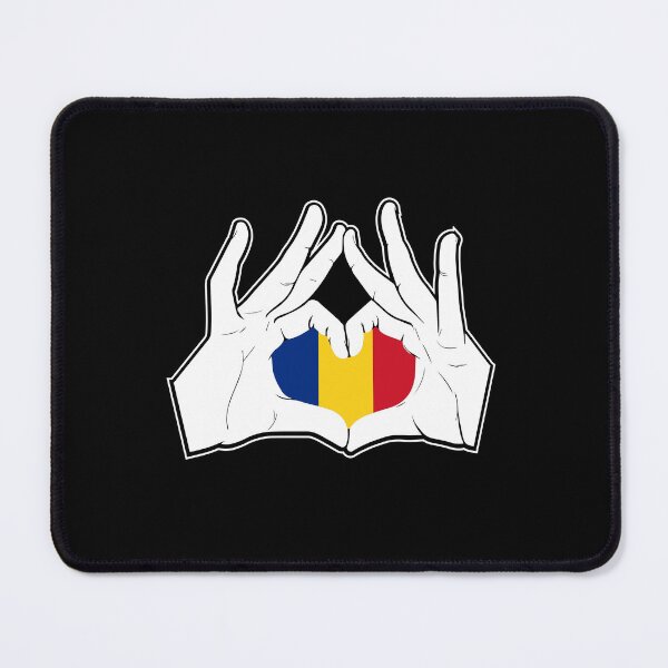 Item preview, Romania Hand Heart Flag designed and sold by 1681830934131.