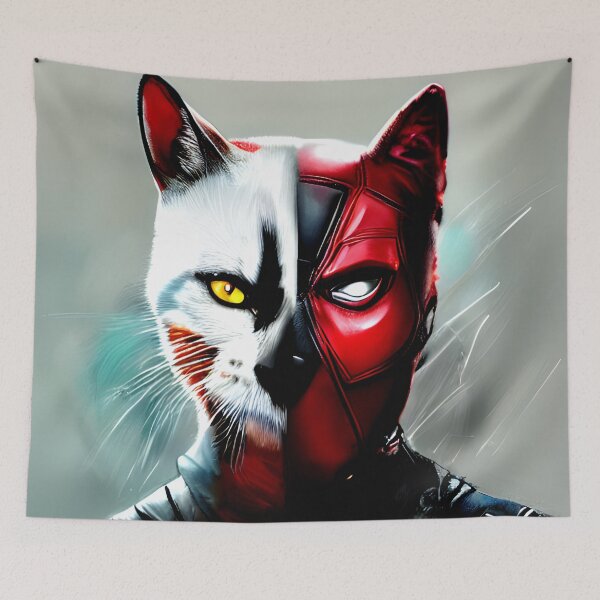 Item preview, cat in mask painting #2 designed and sold by supeart.