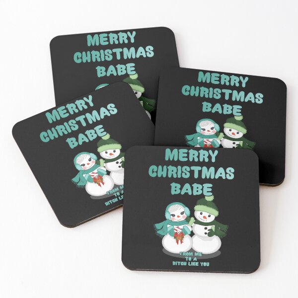 Item preview, A moody Merry Christmas Babe with snow men designed and sold by aventi24.