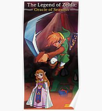 Póster The Legend of Zelda, Oracle of Seasons, restaurado del póster de la revista Nintendo Power