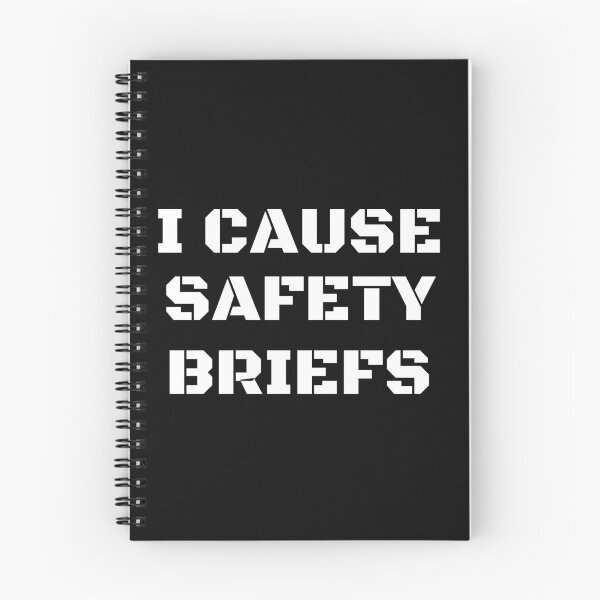 Item preview, Vintage I Cause Safety Brief White Bold Typography  designed and sold by garniturex.