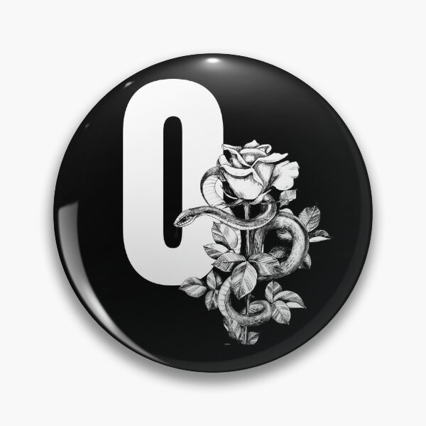 Item preview, O Botanical Monogram. Peony snake floral letter designed and sold by Emotionsy.