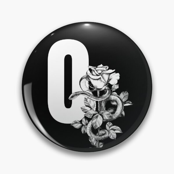 Item preview, O Botanical Monogram. Peony snake floral letter designed and sold by Emotionsy.