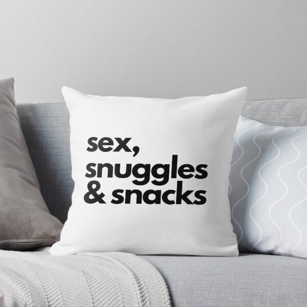 Item preview, Sex, snuggles and snacks - black text designed and sold by joellis.