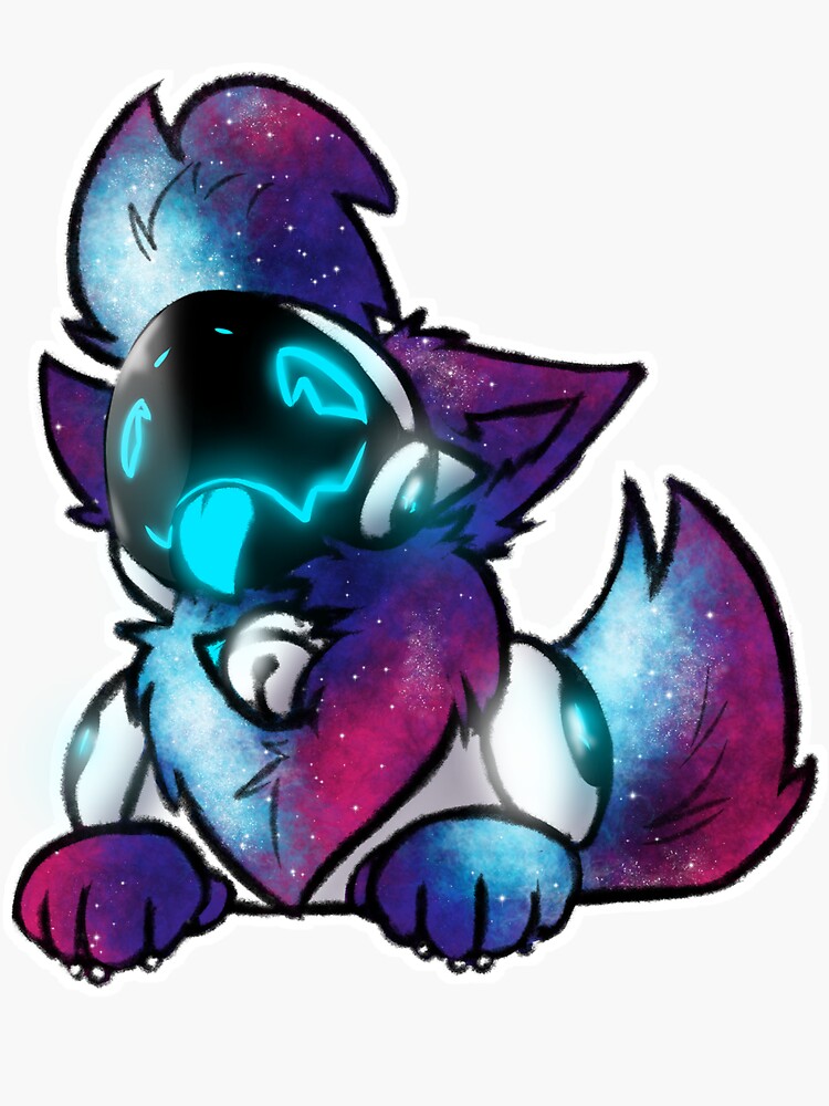 Purple Grumpy Protogen - I'm not a toaster Sticker by Mr-Lemur