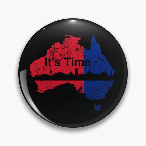 Item preview, Australian Labor Party, Its Time with Canberra Skyline in black designed and sold by Manoroma.