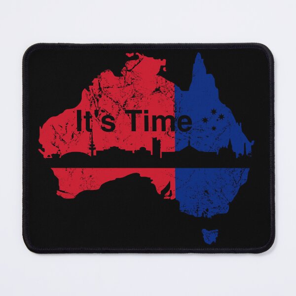 Item preview, Australian Labor Party, Its Time with Canberra Skyline in black designed and sold by Manoroma.