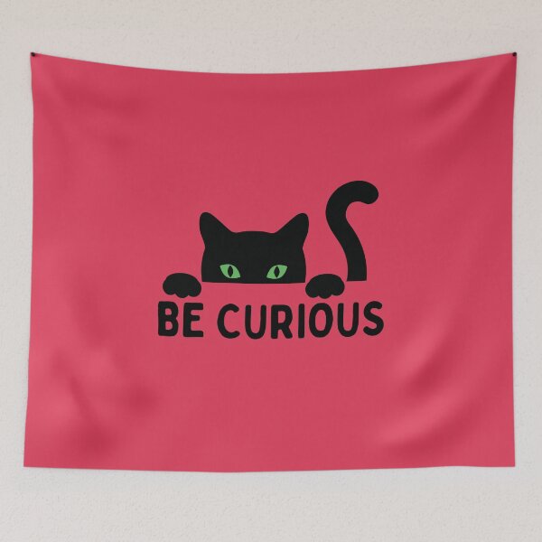 Item preview, Vintage Be Curious Cat illustration  designed and sold by garniturex.