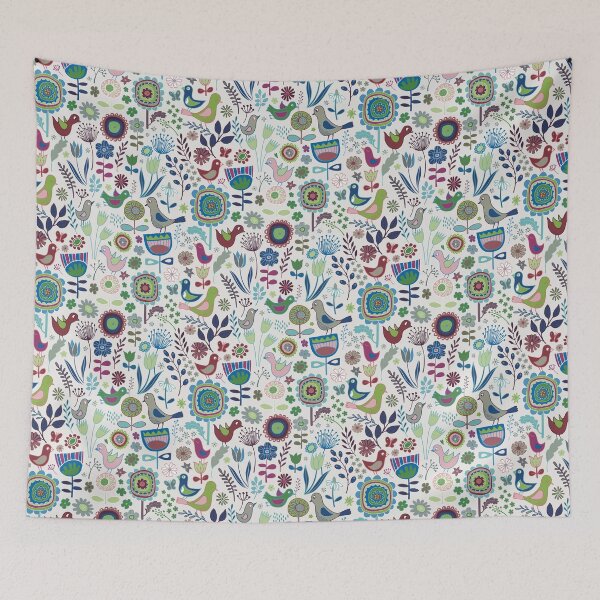 Item preview, Birds and Blooms - Iznik - Pretty Floral Bird Pattern by Cecca Designs designed and sold by Cecca-Designs.