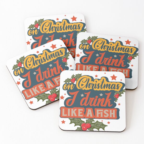 Item preview, On Christmas I Drink Like A Fish  designed and sold by HomeCoquette.