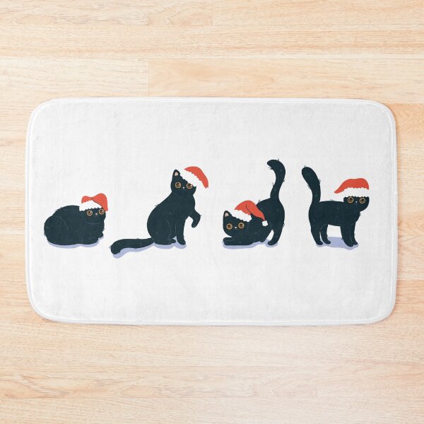 Item preview, Four cute little kittys wearing santa hats designed and sold by janesg.