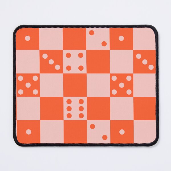 Item preview, Checkered Dice Pattern (Creamy Pink and Sweet Orange Color Palette) by tartagain designed and sold by tartagain.