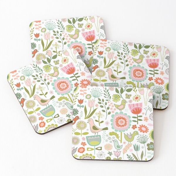Artikelvorschau, Vögel und Blüten - Frühling - Hübsches Blumenvogelmuster von Cecca Designs entworfen und verkauft von Cecca-Designs.