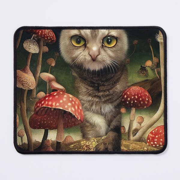 Item preview, Cat in the forest of fly agarics designed and sold by GorinART.