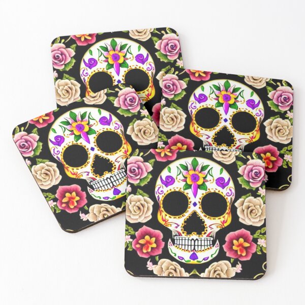 Item preview, Sugar skull, Santa Muerte,Victorian Ghotic Floral Skull, skull with floral designed and sold by ValleyDream.