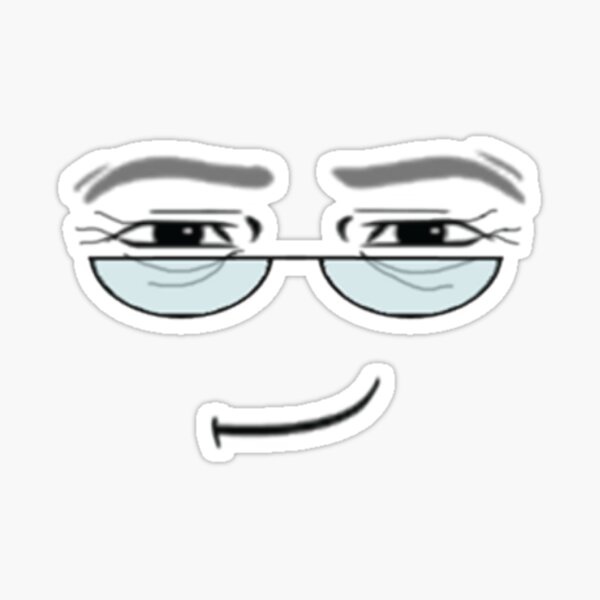 Roblox Man Face Sticker for Sale by Sticker-N-Stuff