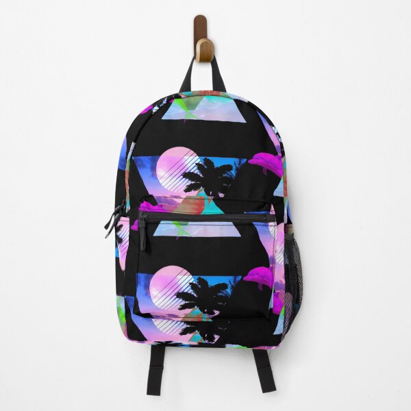Item preview, vaporwave dolphin 80s hypnotic sunset scene dc designs suamaceir transparent designed and sold by bilacimaiyep.
