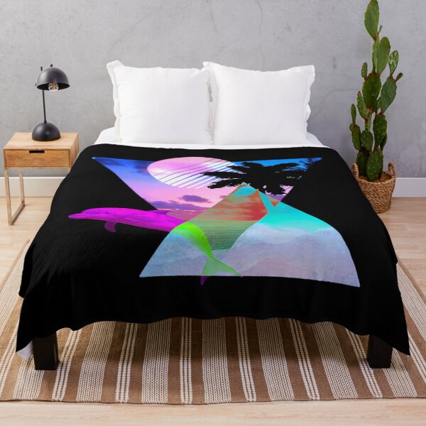 Item preview, vaporwave dolphin 80s hypnotic sunset scene dc designs suamaceir transparent designed and sold by bilacimaiyep.