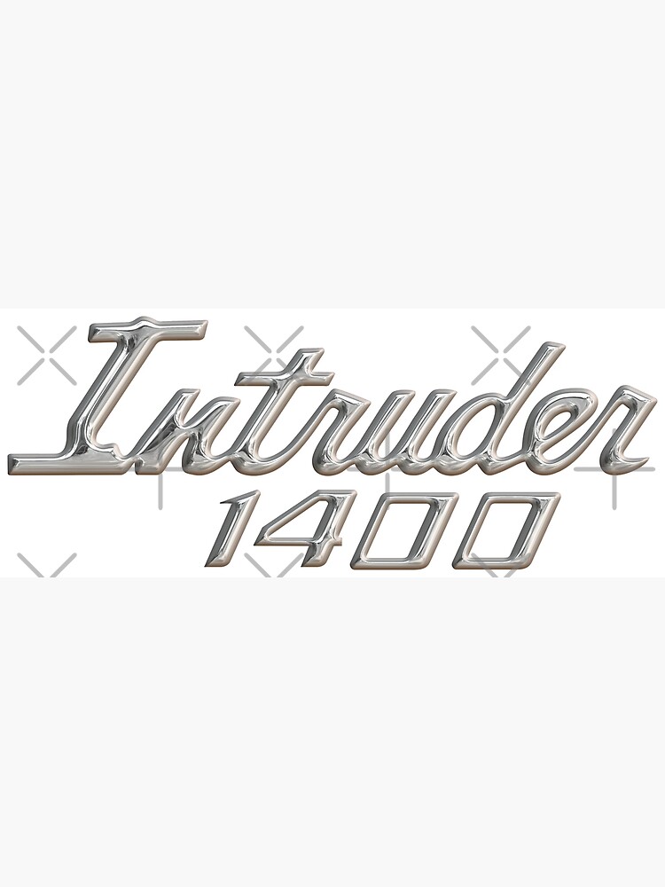 "Intruder VS 1400 lettering chrome 2" Poster by Intruder-Motor | Redbubble