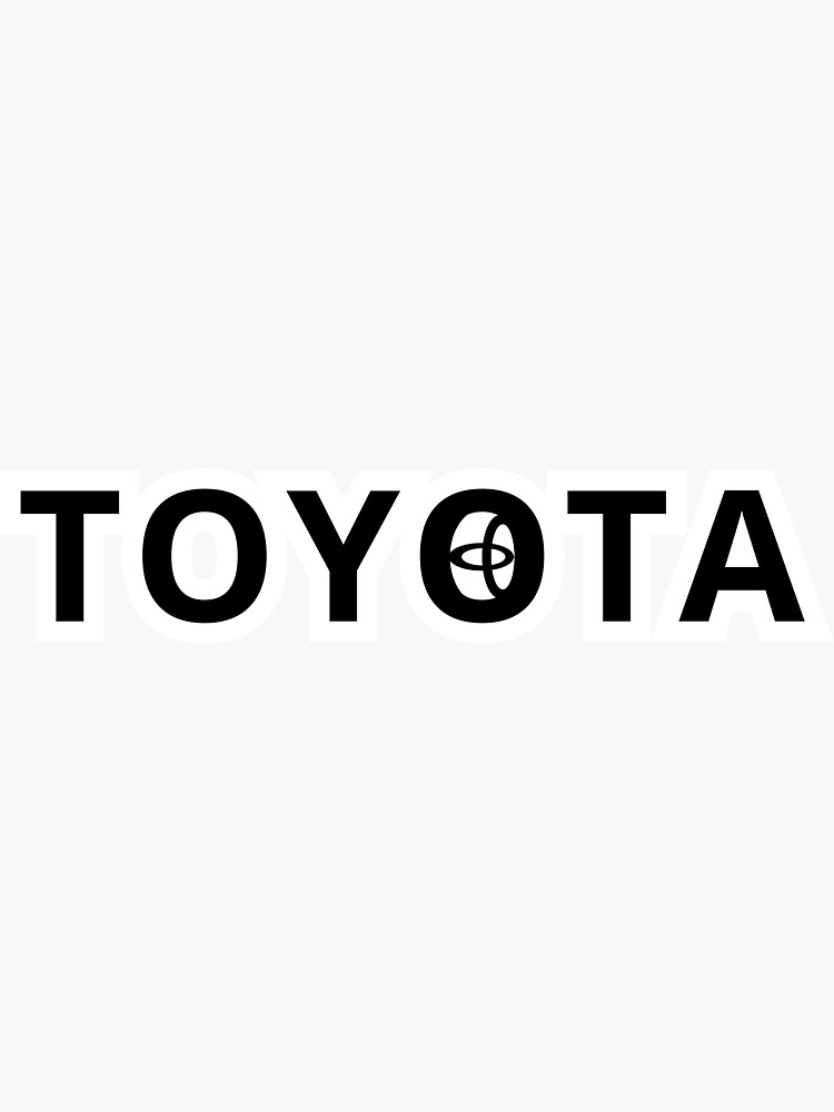"TOYOTA Sticker black" Sticker for Sale by SFSAgraphics Redbubble