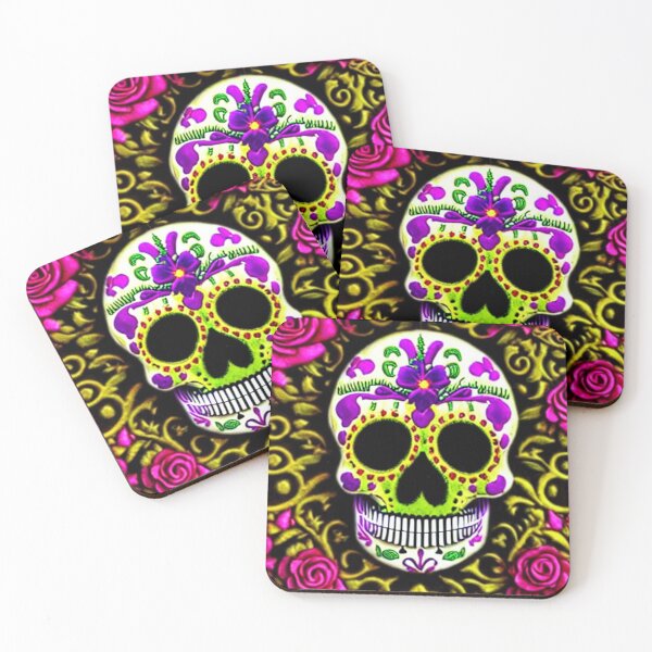 Item preview, Sugar skull, Santa Muerte,Victorian Ghotic Floral Skull, skull with floral designed and sold by ValleyDream.