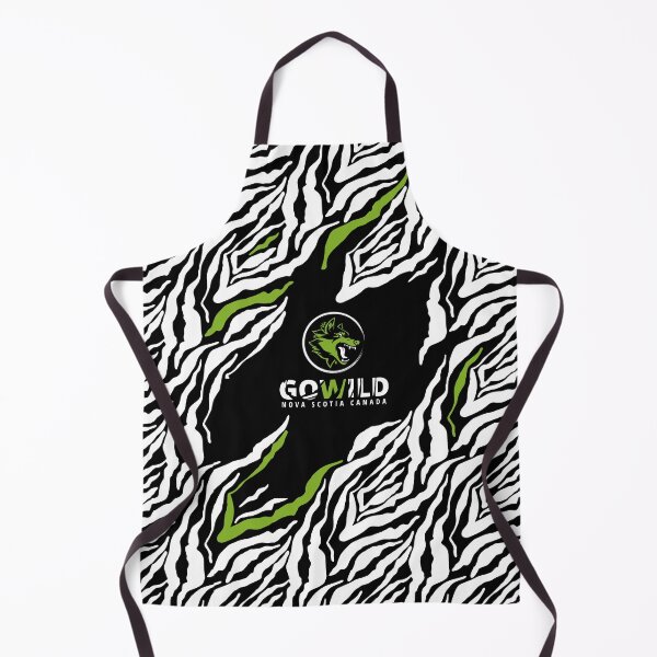 GOWILD Seamless Wolf Design - black, branded Schürze