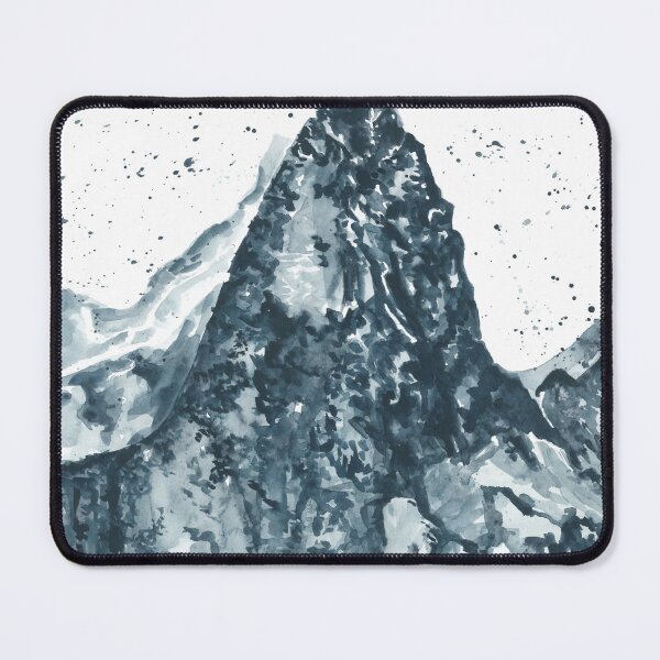 Item preview, Watercolor blue landscape, abstract landscape, mountain K2 designed and sold by anaozzart.