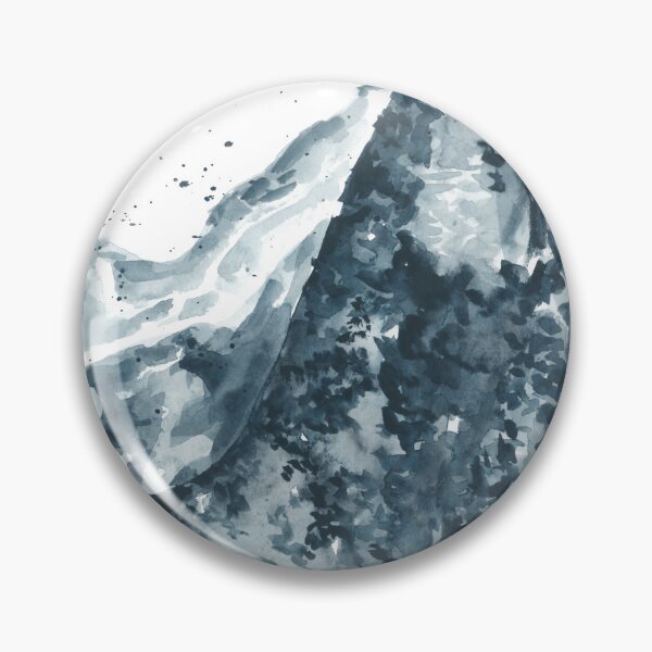 Item preview, Watercolor blue landscape, abstract landscape, mountain K2 designed and sold by anaozzart.