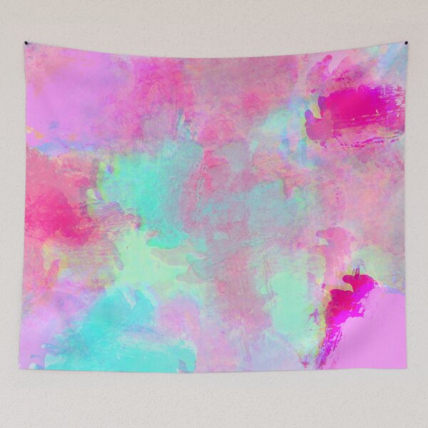 Item preview, Pink and Blue Brushstrokes of Paint Pattern - Modern Art designed and sold by theprintedclub.